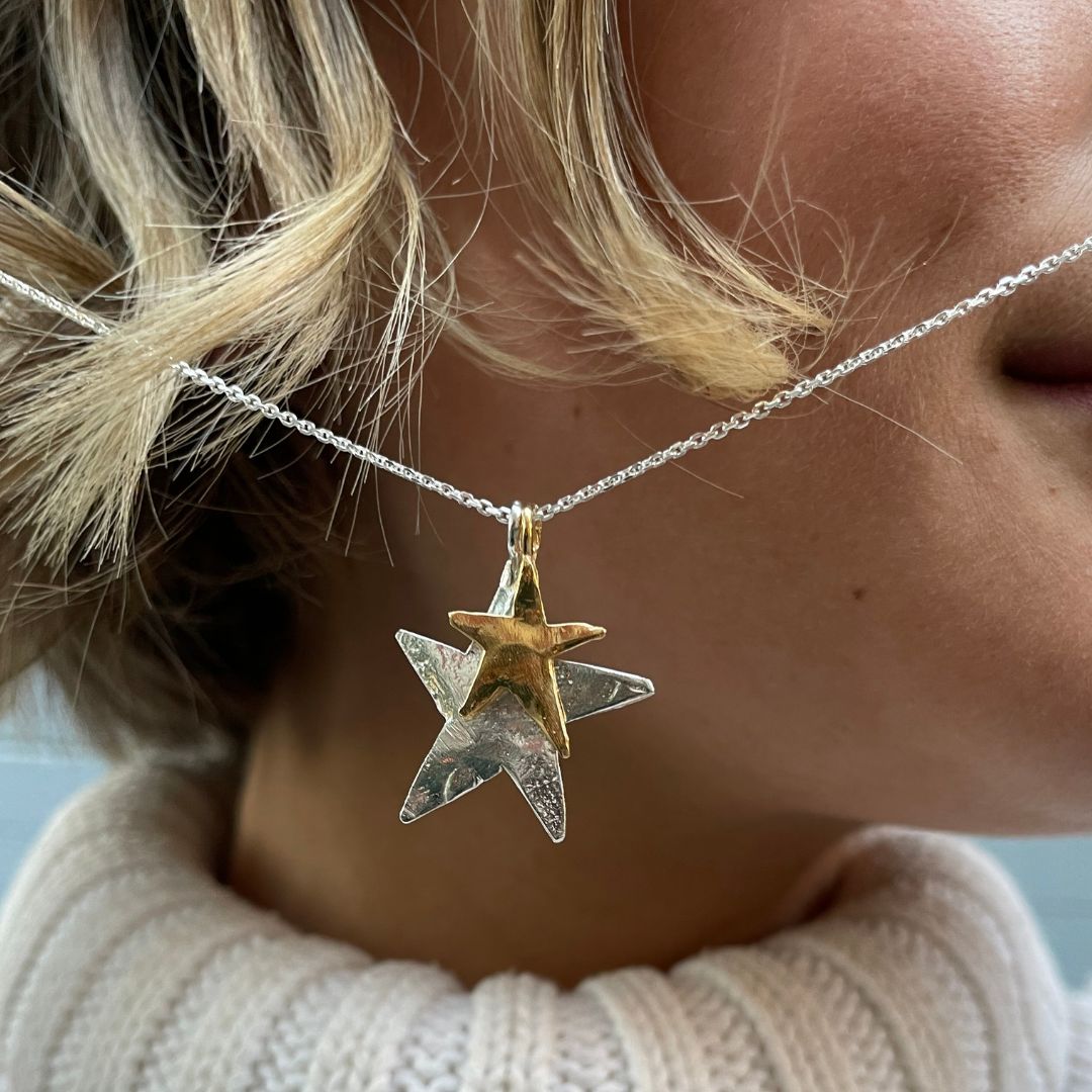 Ziggy Double Star Pendant
