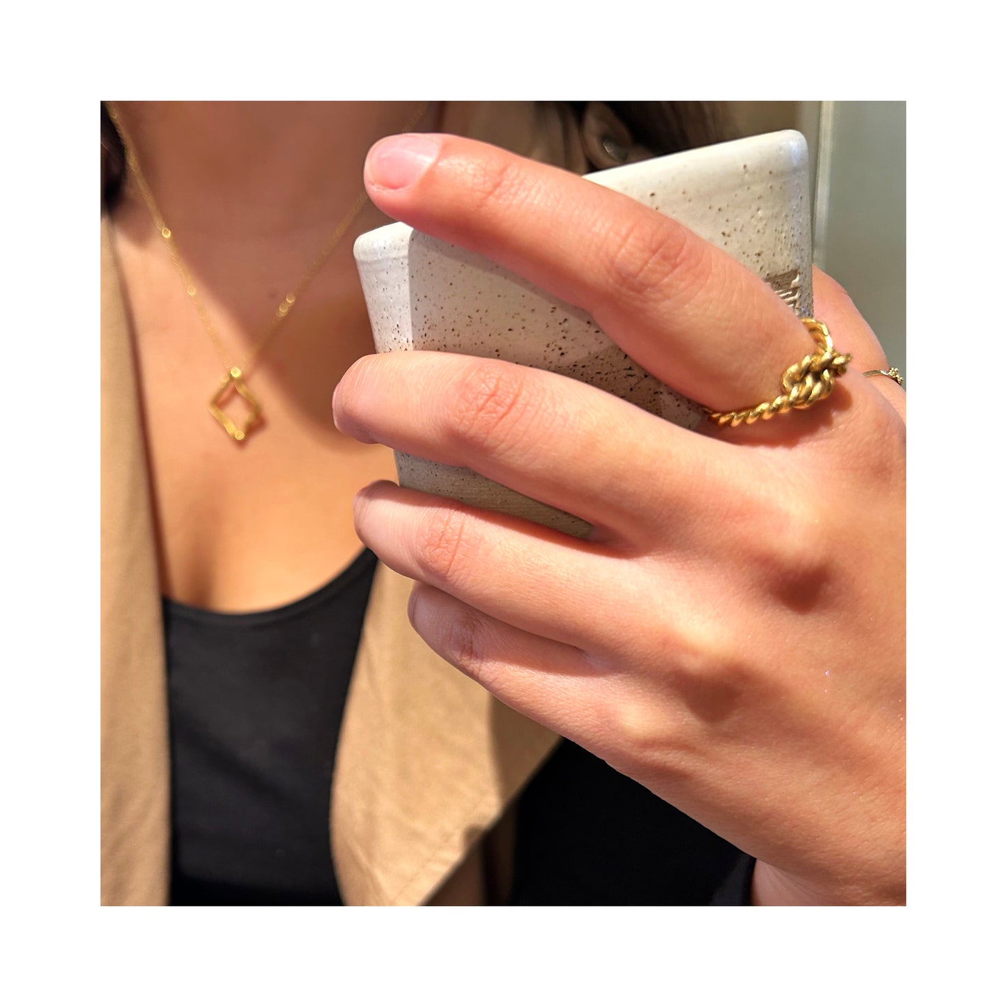 Layla Small Knot with a twist ring